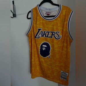 Yellow Lakers Basketball Jersey bape